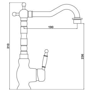 Смеситель для кухни Swedbe Selene 7143 бронза